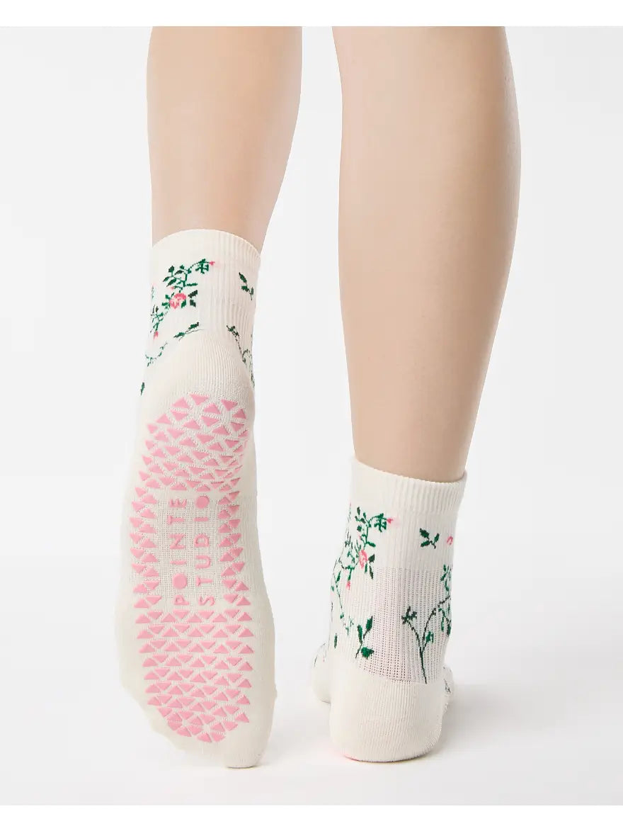 Pointe Studio Dames Rose Garden Enkel Grip Sok