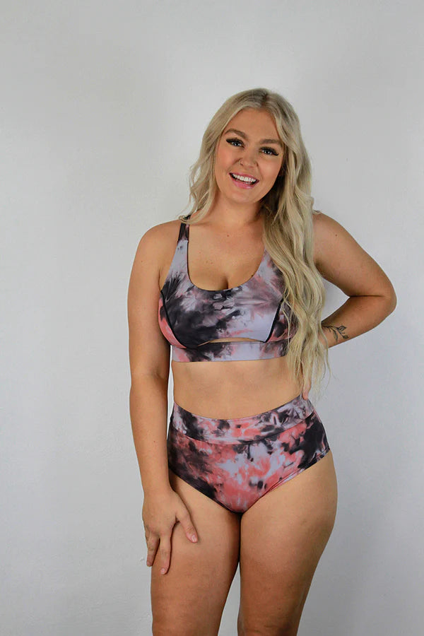 Rarr Design Mid Brazil Scrunchie Bum Short Roze Marmer