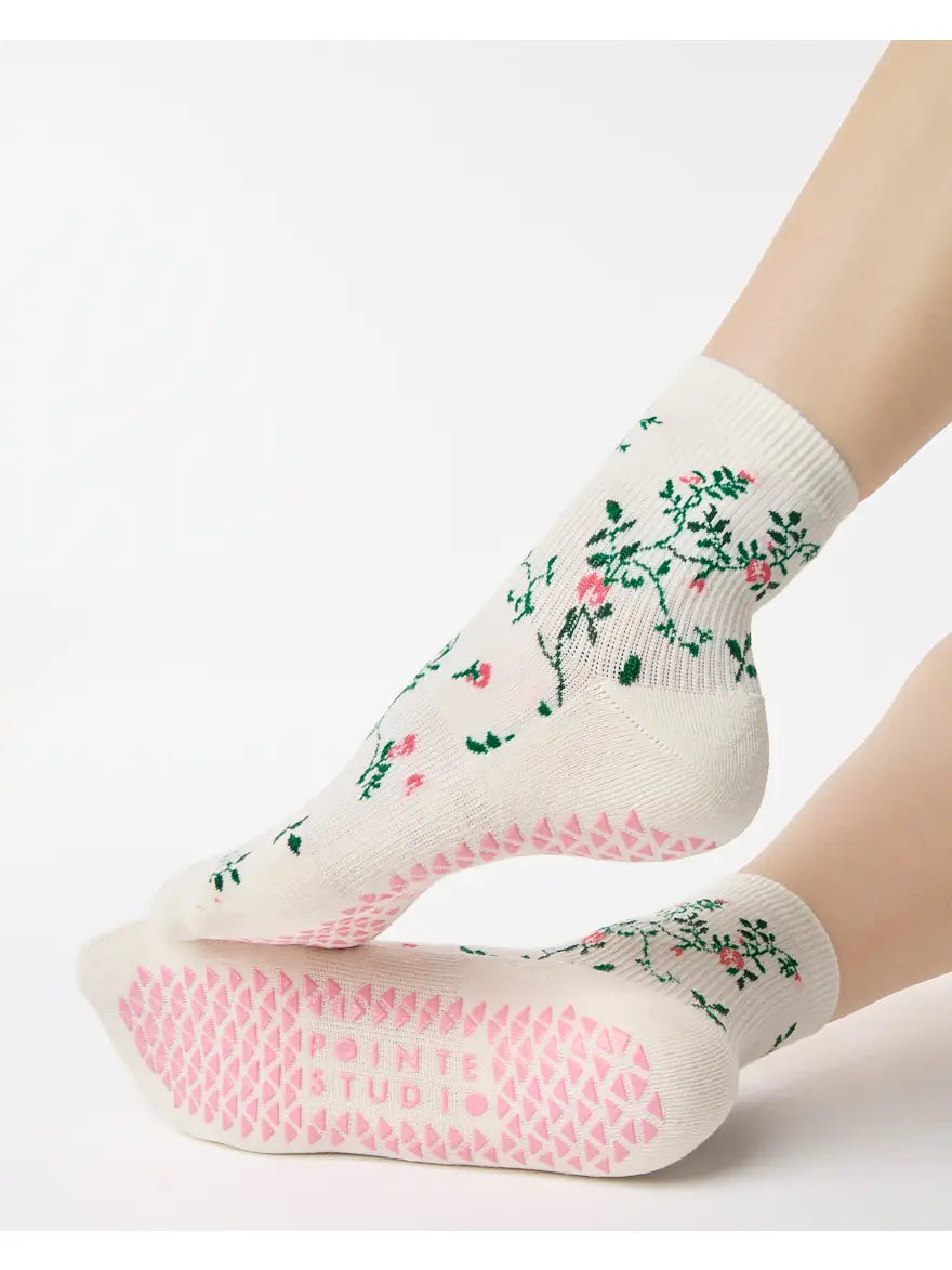 Pointe Studio Dames Rose Garden Enkel Grip Sok