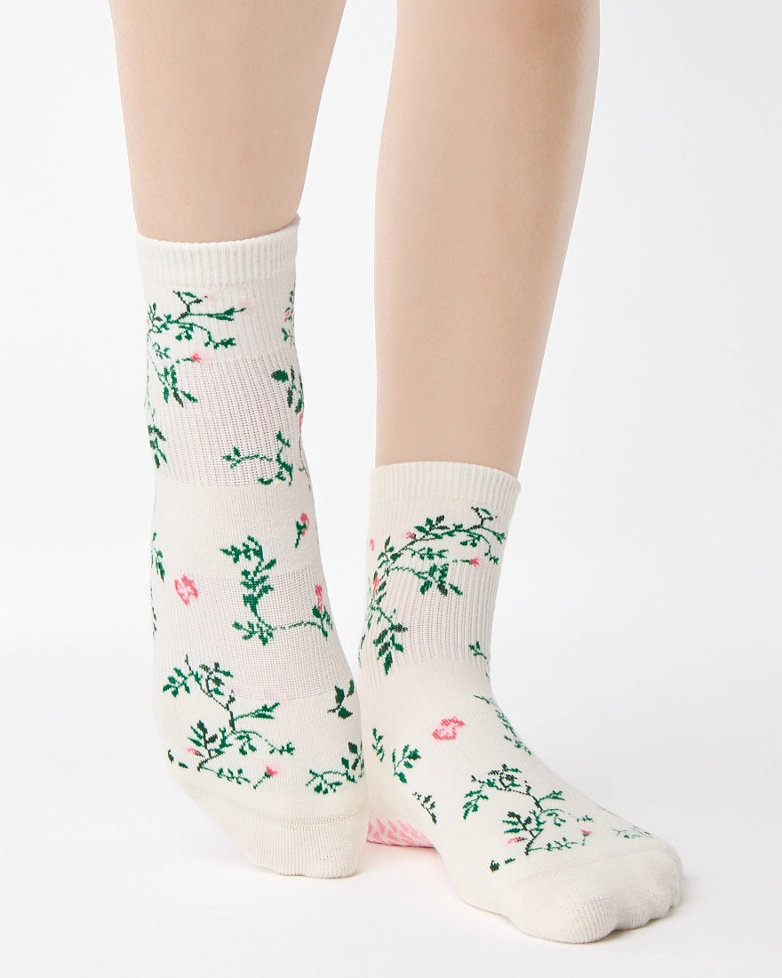 Pointe Studio Dames Rose Garden Enkel Grip Sok